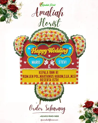 Karangan Papan Bunga Pernikahan di Lowa
